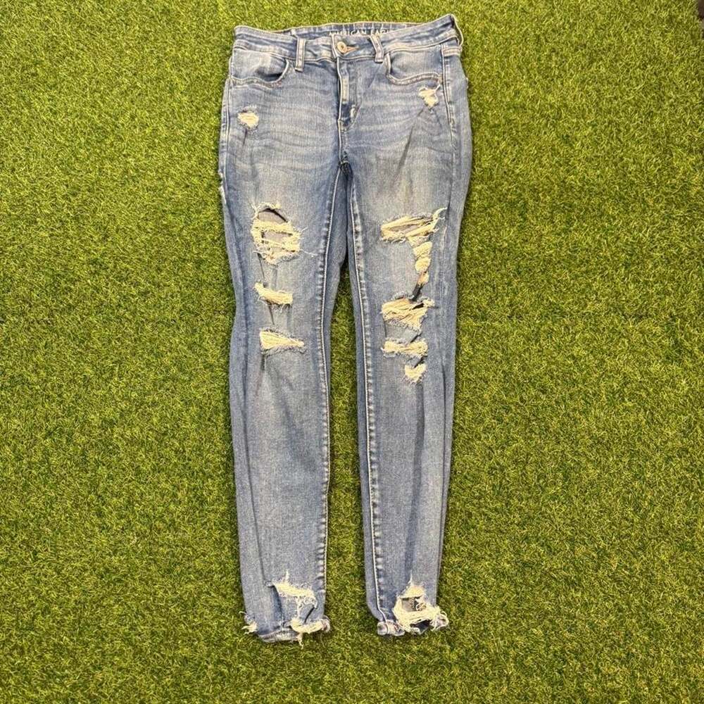 American eagle outfitters blue distressed